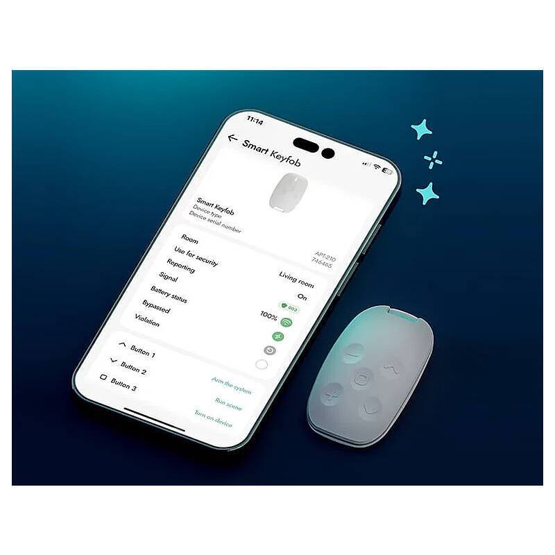 BE WAVE Smart Keyfob Funk-Handsender, Fernbedienung | nach Richtlinien:EN 50130-5 Grad 2 | Leuchtmittel: LED