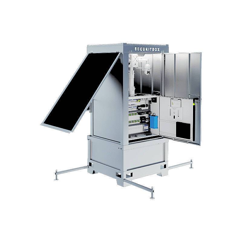 SB-Solar-Set Solar SET mit 3 Solar Zellen, 305W, Set mit 3 Solar Zellenjeweils 305W | AKKU SKID mit 2 AKKu 225 Ah | Ink