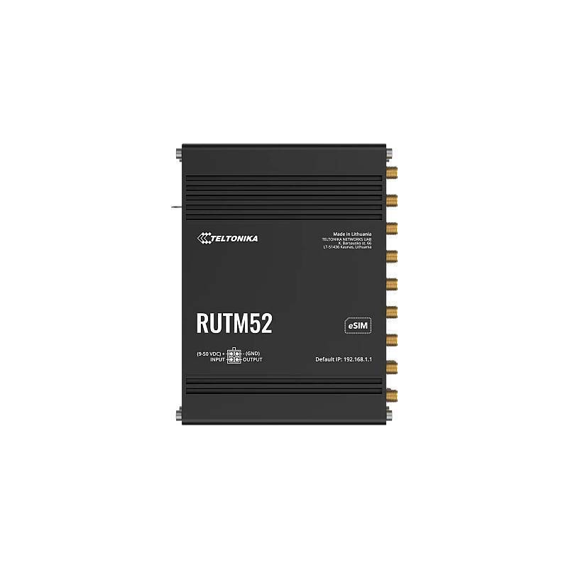 Teltonika RUTM52 5G Router DualSim, ESIM, 5-Port, Industrieller 5G-Router für IT-Anwendungen. | DUAL 5G MODEM: Bis zu d