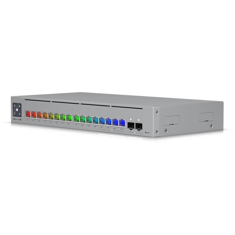 Ubiquiti UniFi USW-Pro-Max-16-PoE Switch 180W, Fortschrittlicher Layer-3-Switch mit hoher PoE-Leistung | 16× RJ45-Ports