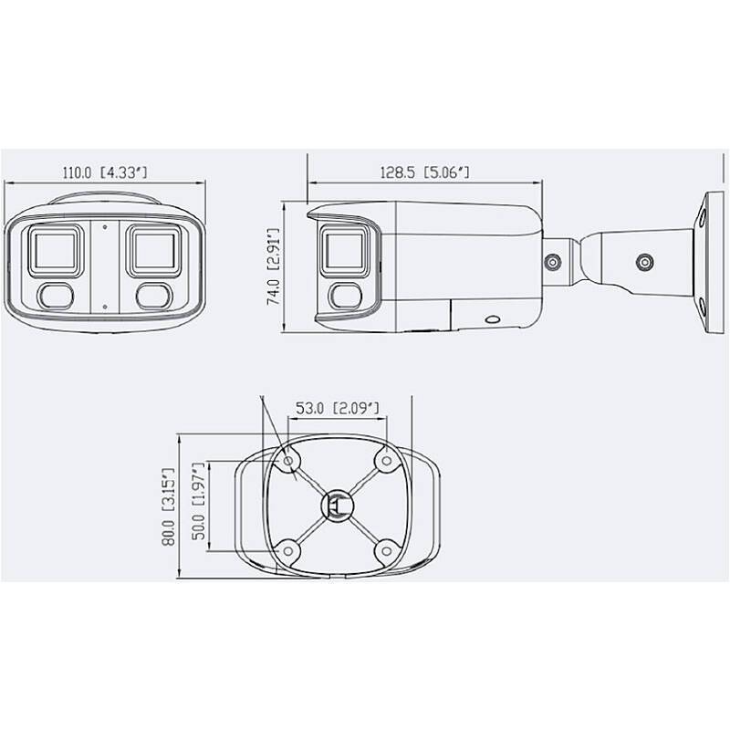 Eagle Eye DX01 IP-Kamera 4K (2x 5MP) TN, PoE, IP66, 2x 5 MegapixelMultisensor Kamera, Panorama Kamera | Blickwinkel:180