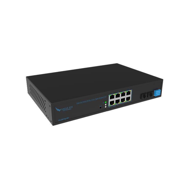 Eagle Eye Switch SW10g (8 Port Gb Managed PoE+), Switch, Zubehörartikel | Anwendung: Videoüberwachung | Farbe: Schwarz