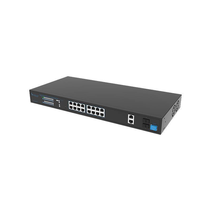 Eagle Eye Switch SW20g (16 Port Gb Managed PoE+), Switch, Zubehörartikel | Anwendung: Videoüberwachung | Farbe: Schwarz