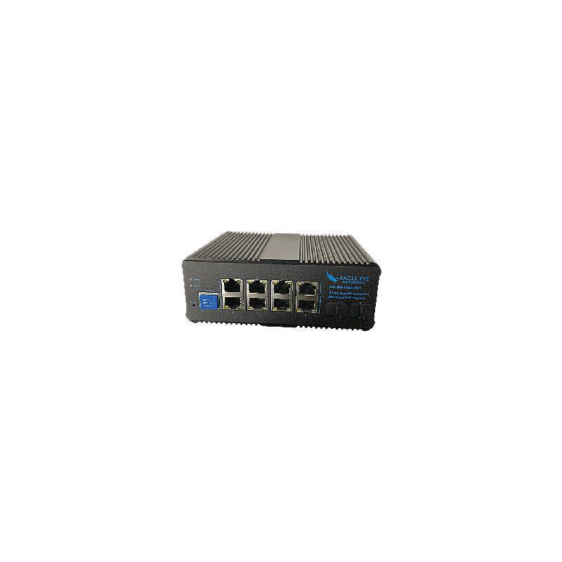Eagle Eye Switch SW10gn (8 Port Gb Managed PoE+), Switch, Zubehörartikel | Anwendung: Videoüberwachung | Farbe: Schwarz