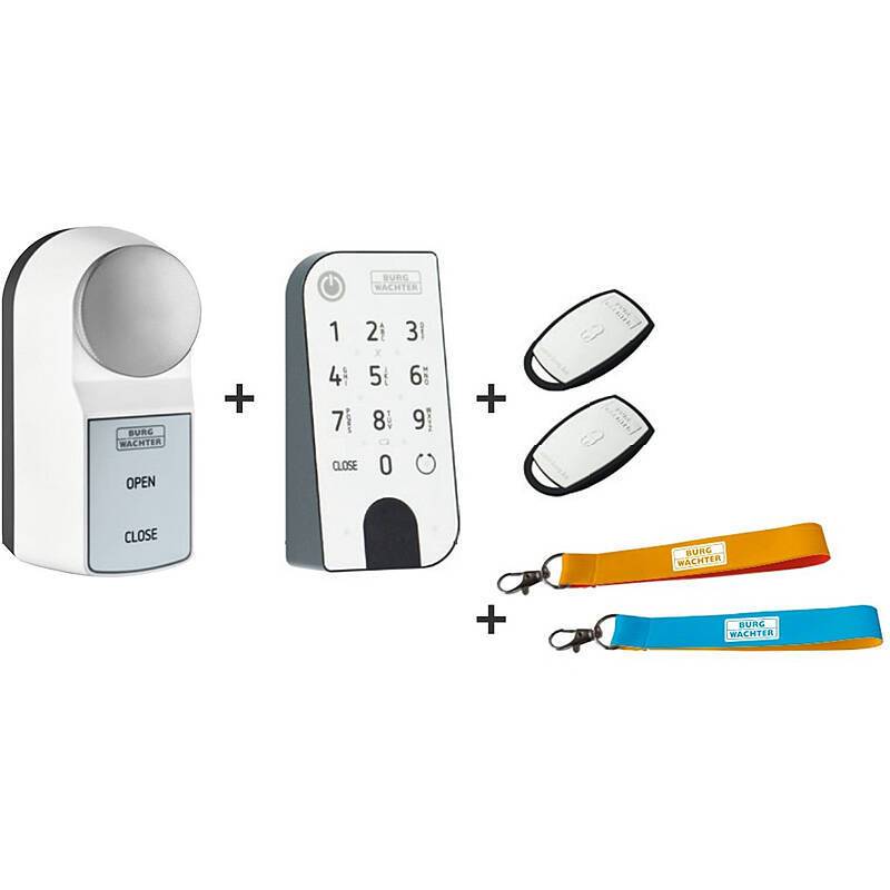 Burg Wächter ENTRY ACTIVE Family Pack Small, SMALL FAMILY PACK besteht aus:1x Motorschloss ENTRY ACTIVE 7700, 1x Pincod