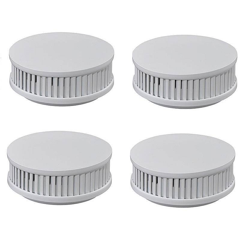 4er Set Pyrexx PX-1C Funk-Rauchmelder+ Klebepad, RAUCHMELDER-SET - Modell: PX-1C | Set-Inhalt: 4x Rauchmelder, 4x Magne