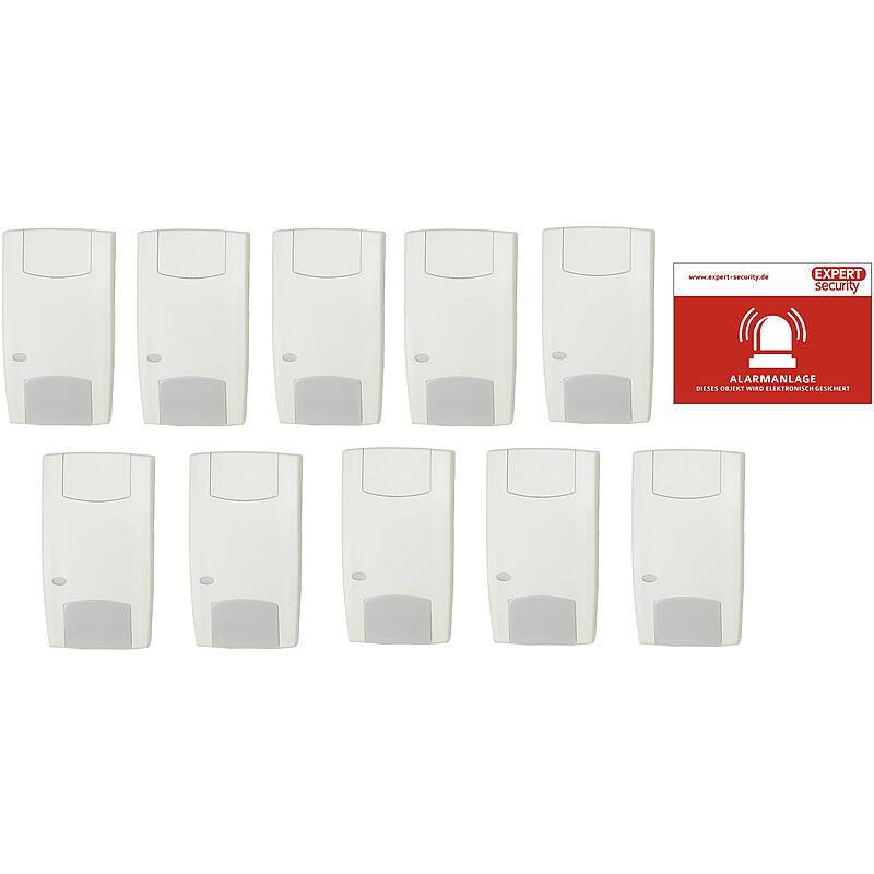 10er Set BW-Melder Aritech VE1012-D PIR 12m VdSB, professioneller VdS-Bewegungsmelderkabelgebunden für Alarmanlagen | m