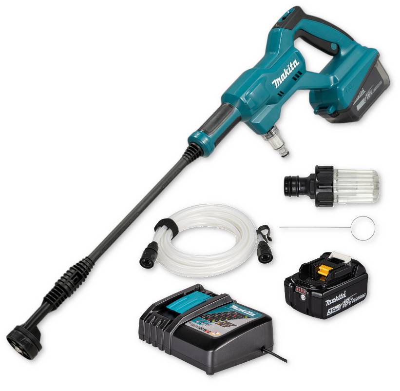 Makita Akku-Druckreiniger 18V DHW180RF1 + Akku + Ladegerät