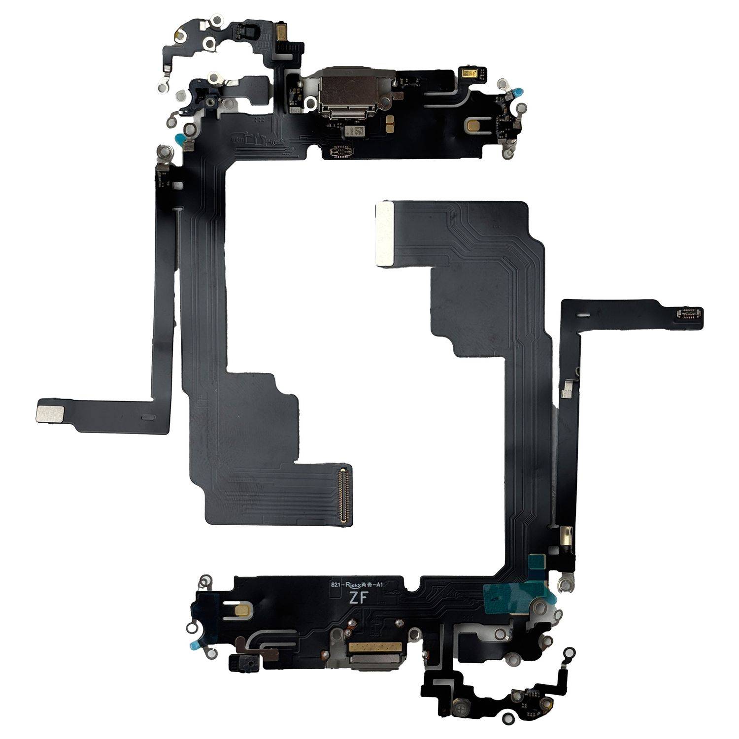 Für Apple iPhone 15 Pro Max Ladeanschluss Dock Connector Ersatzteil Grau