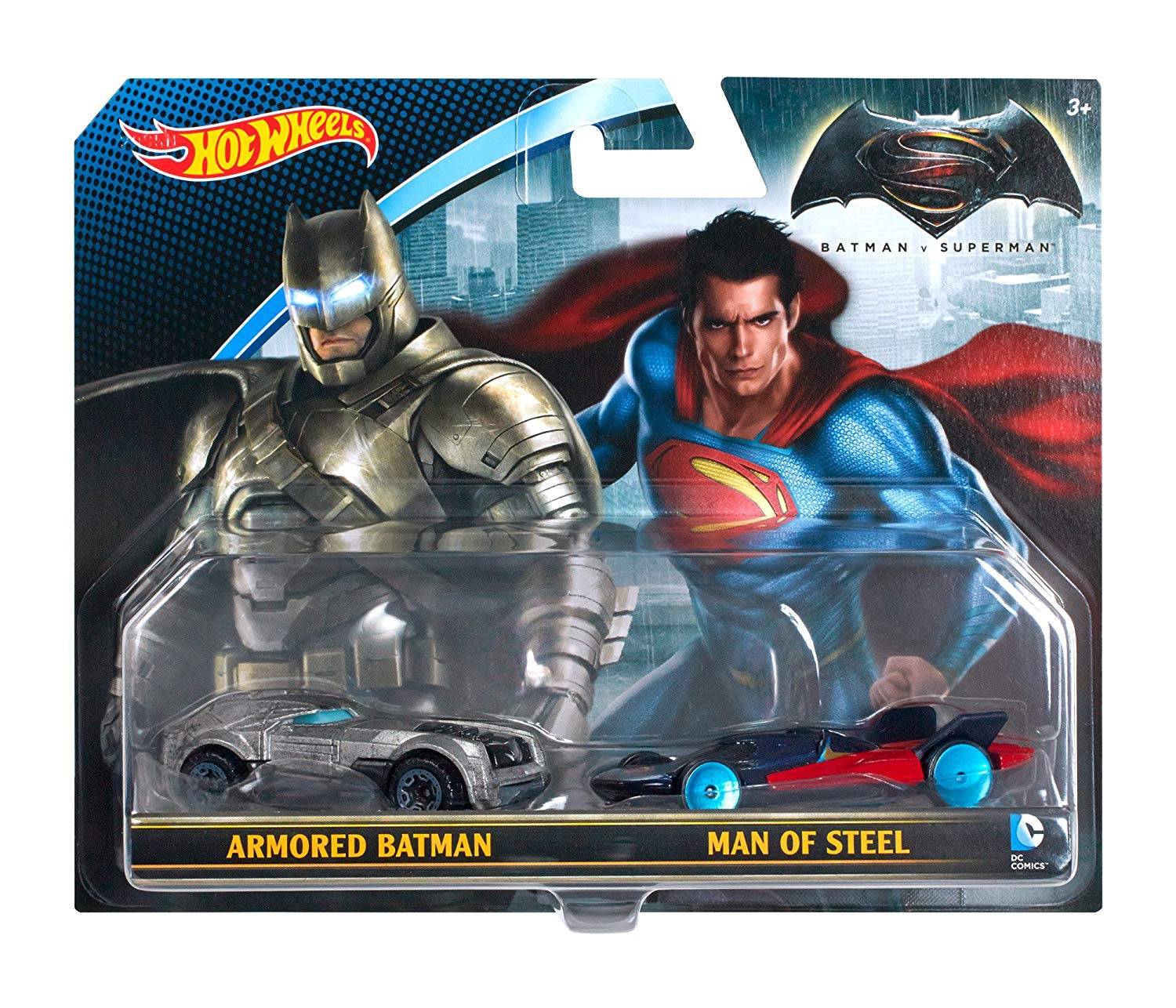 Mattel - Hot Wheels Spielzeugauto "Batman v Superman" (2er Pack) Auto Helden fahren Superhelden