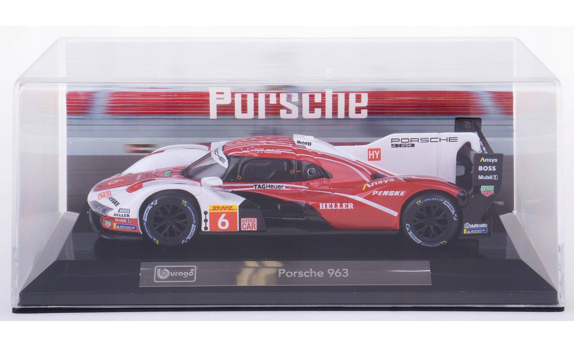 Bburago 18-38319 - Modellauto - Porsche 963 Penske #6 (Hardcase, Maßstab 1:43) Sammler Motorsport