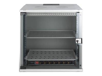 DIGITUS Netzwerk-Set 483 mm (19) - 12HE, 540x400 mm (BxT)we Multimedia-Technik Wandgehäuse 19
