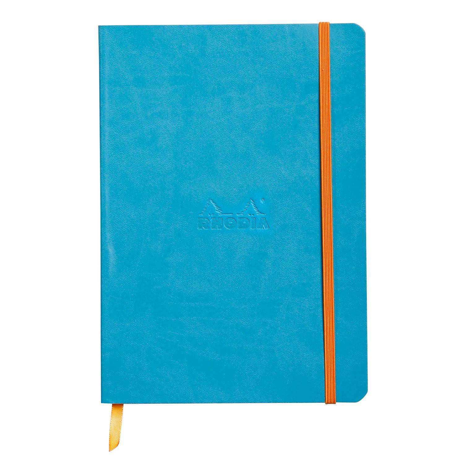 Rhodia Notizbuch A5 Softcover, 80 Bl elfenbein 90g, kariert, Türkis 117816C