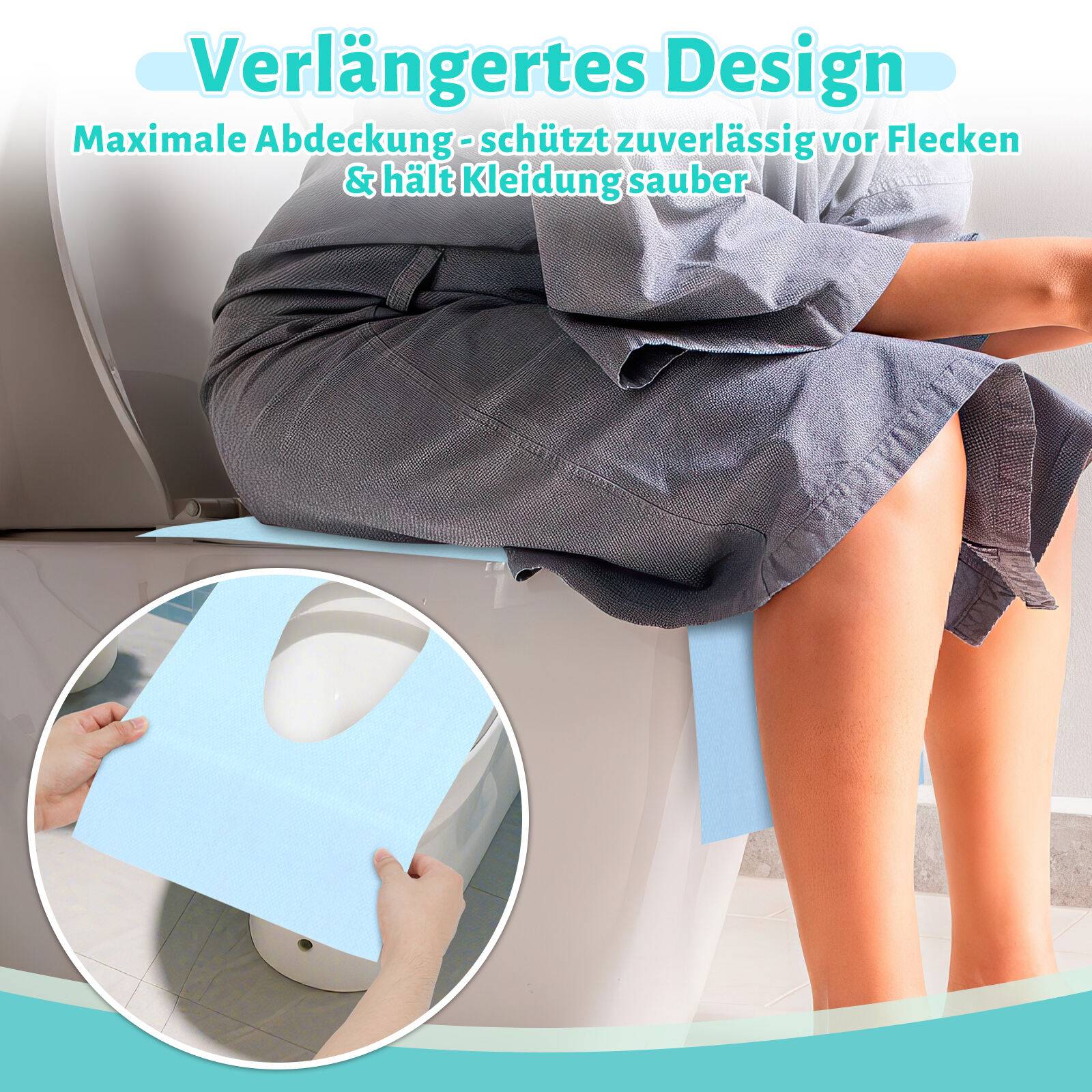 120 Stück Einweg-Reisesicherheit Toilettensitzbezug Mattenkissen 60x40cm