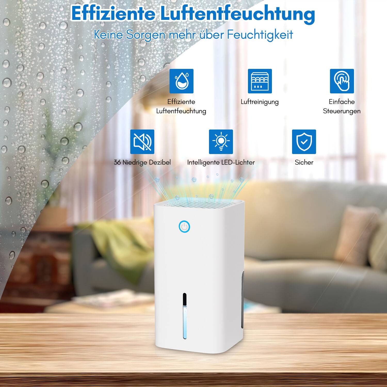 Luftentfeuchter Raumentfeuchter Gegen Feuchtigkeit 850ml Frigidaire LED Display