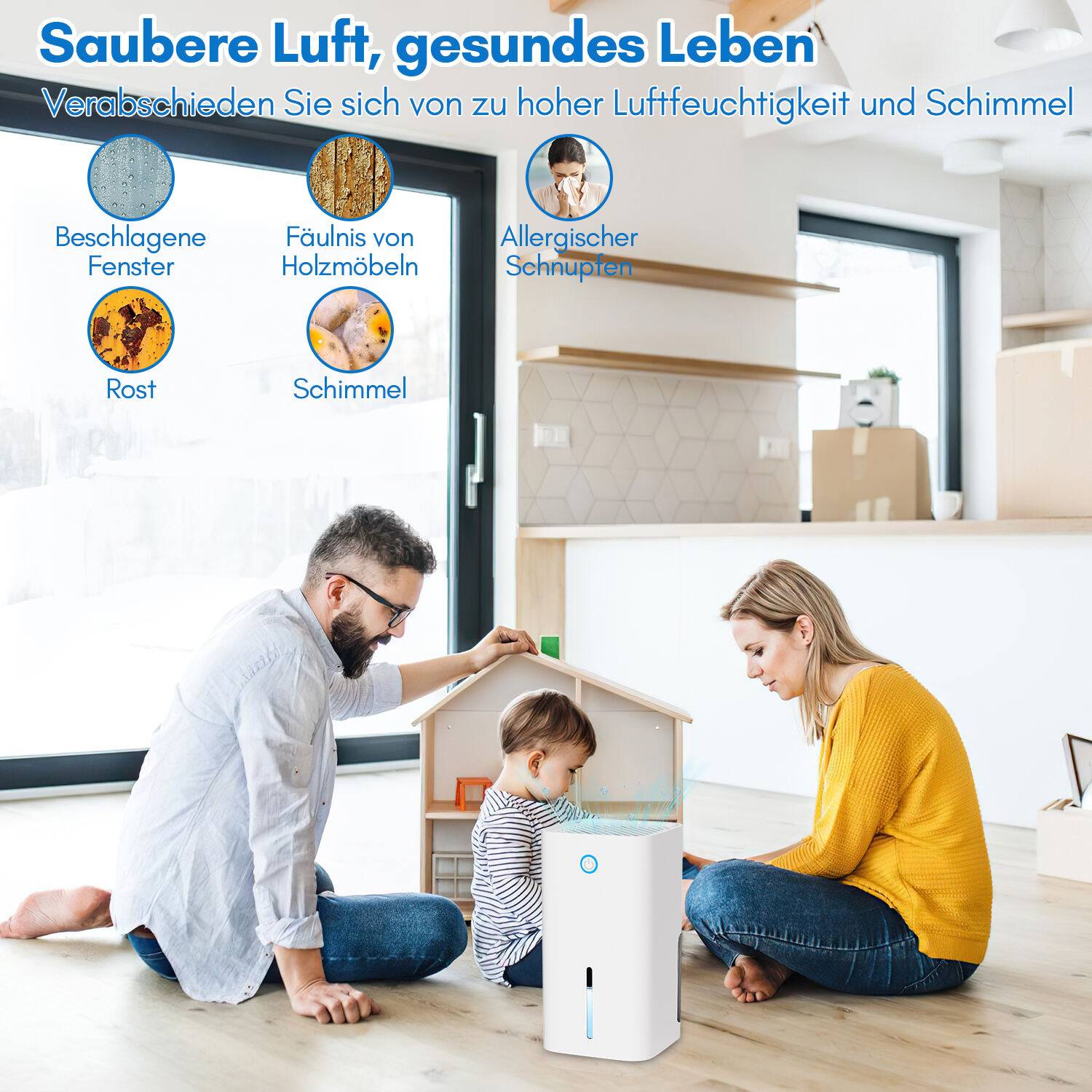 Luftentfeuchter Raumentfeuchter Gegen Feuchtigkeit 850ml Frigidaire LED Display