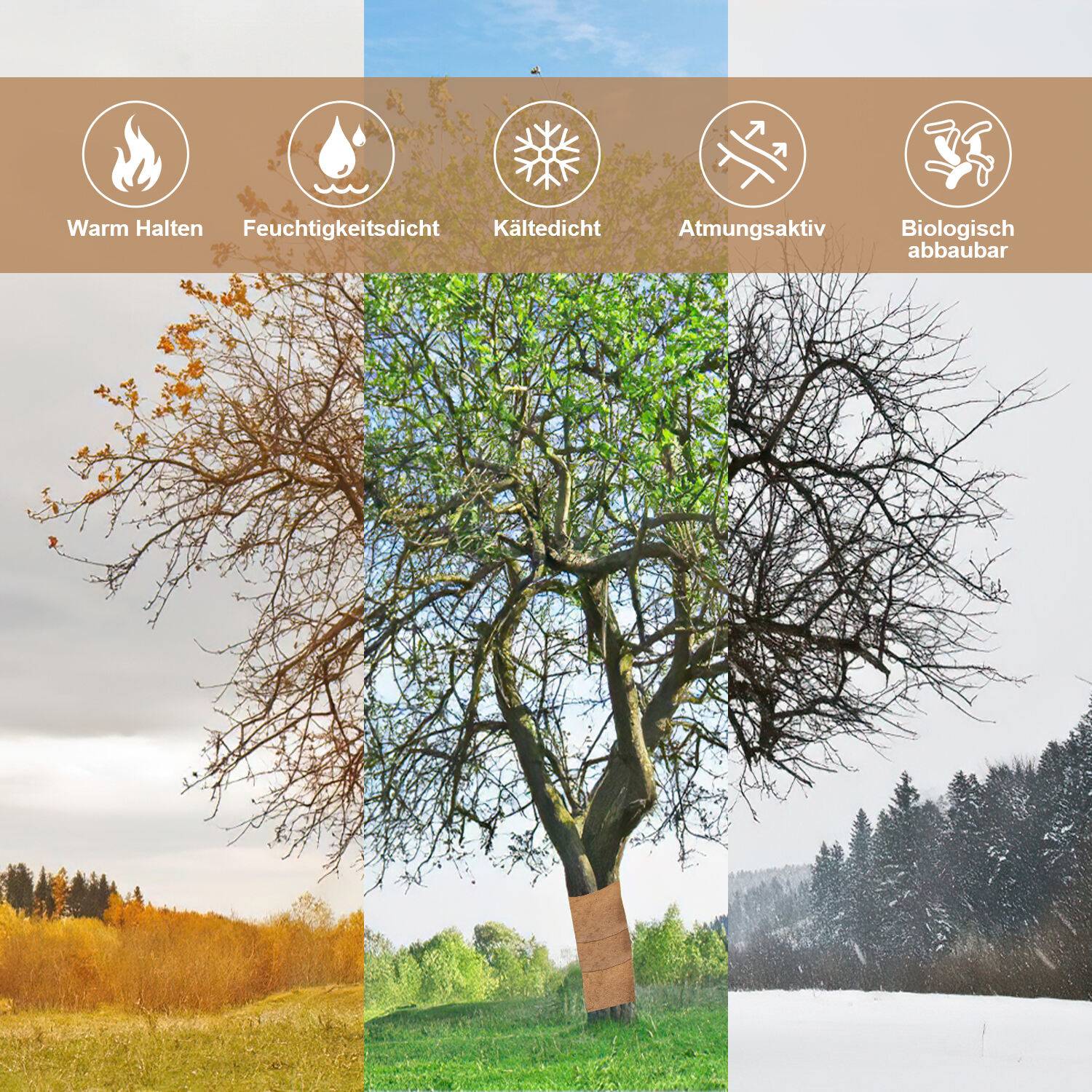 5m Kokosmatte Winterschutz Böschungsmatte Kokosfasermatte 1200g/m² 0,5m breit Winterschutz und Kälteschutz für Pflanzen
