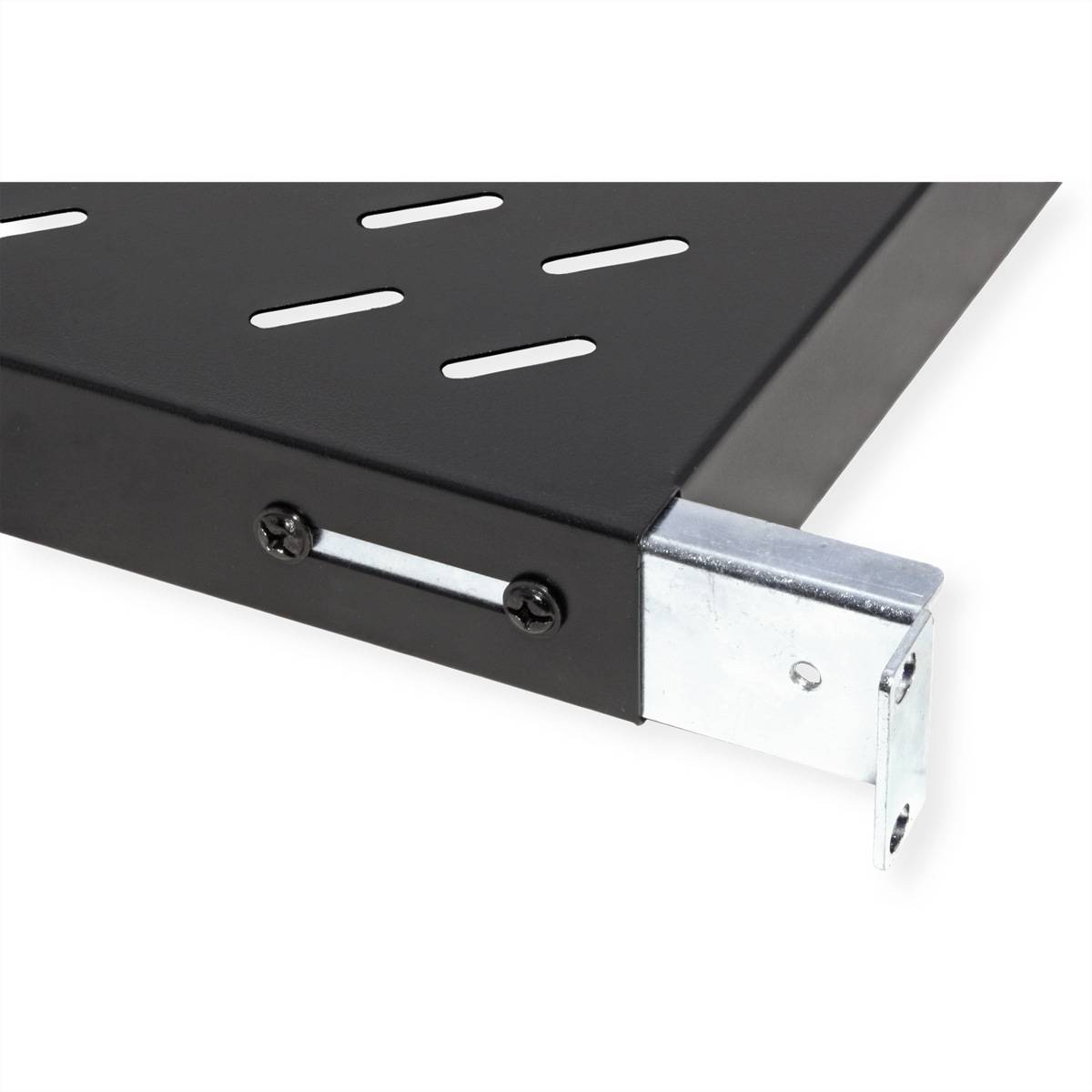 VALUE 19-Zoll-Fachboden 1HE tiefenvariabel, 440 x 568 mm, 50kg Traglast