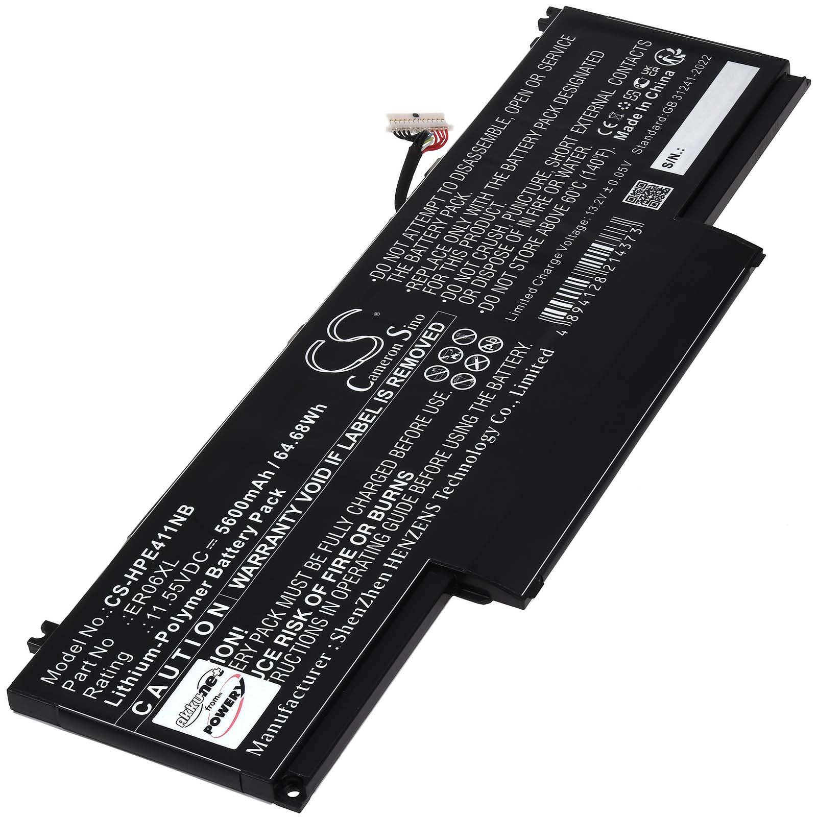 Powery Akku kompatibel mit HP Typ TPN-DB1T, 11,55V, Li-Polymer