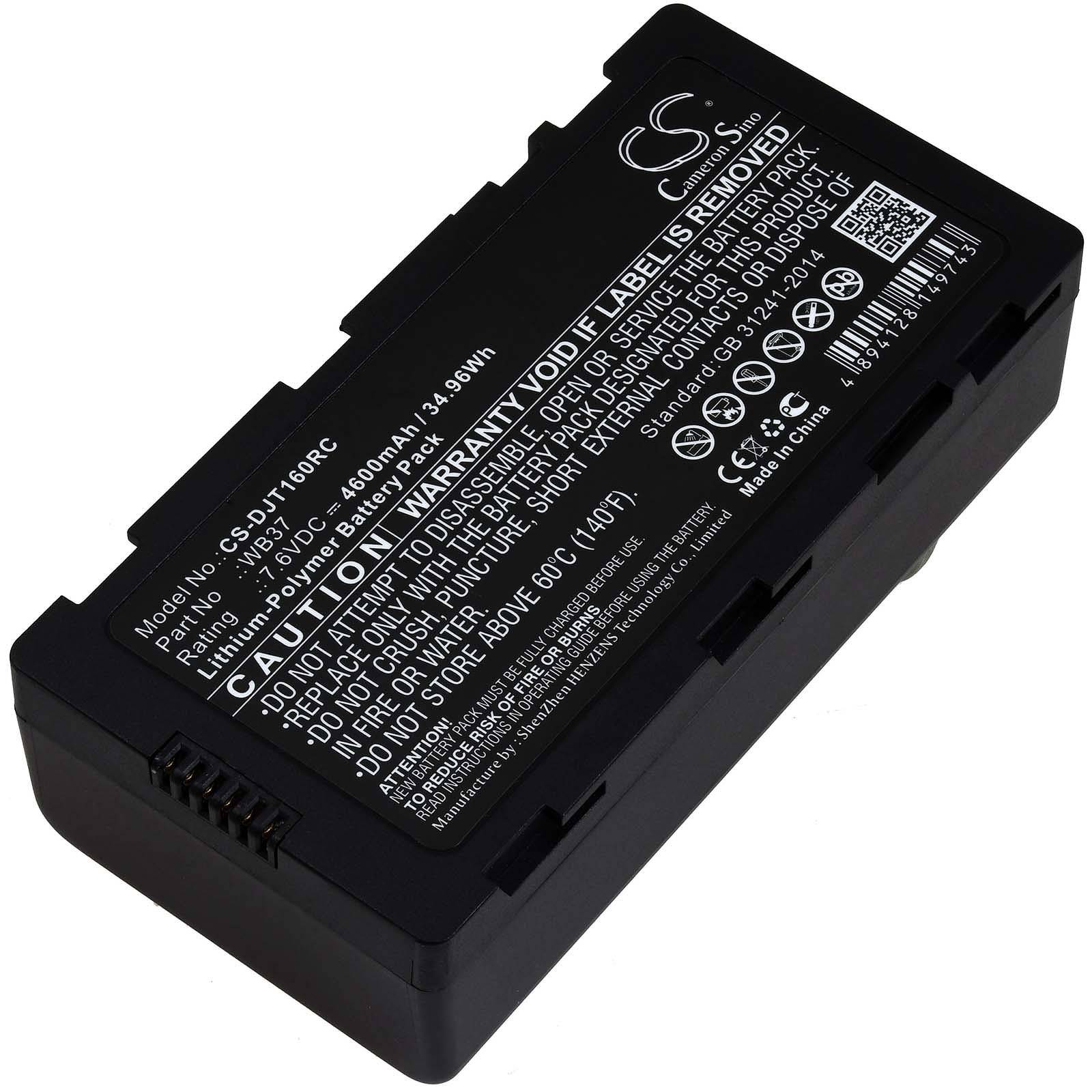 Powery Akku passend für Touchscreen Monitor DJI CrystalSky 5.5 CrystalSky 7.85 Typ WB37, 7,6V, Li-Polymer