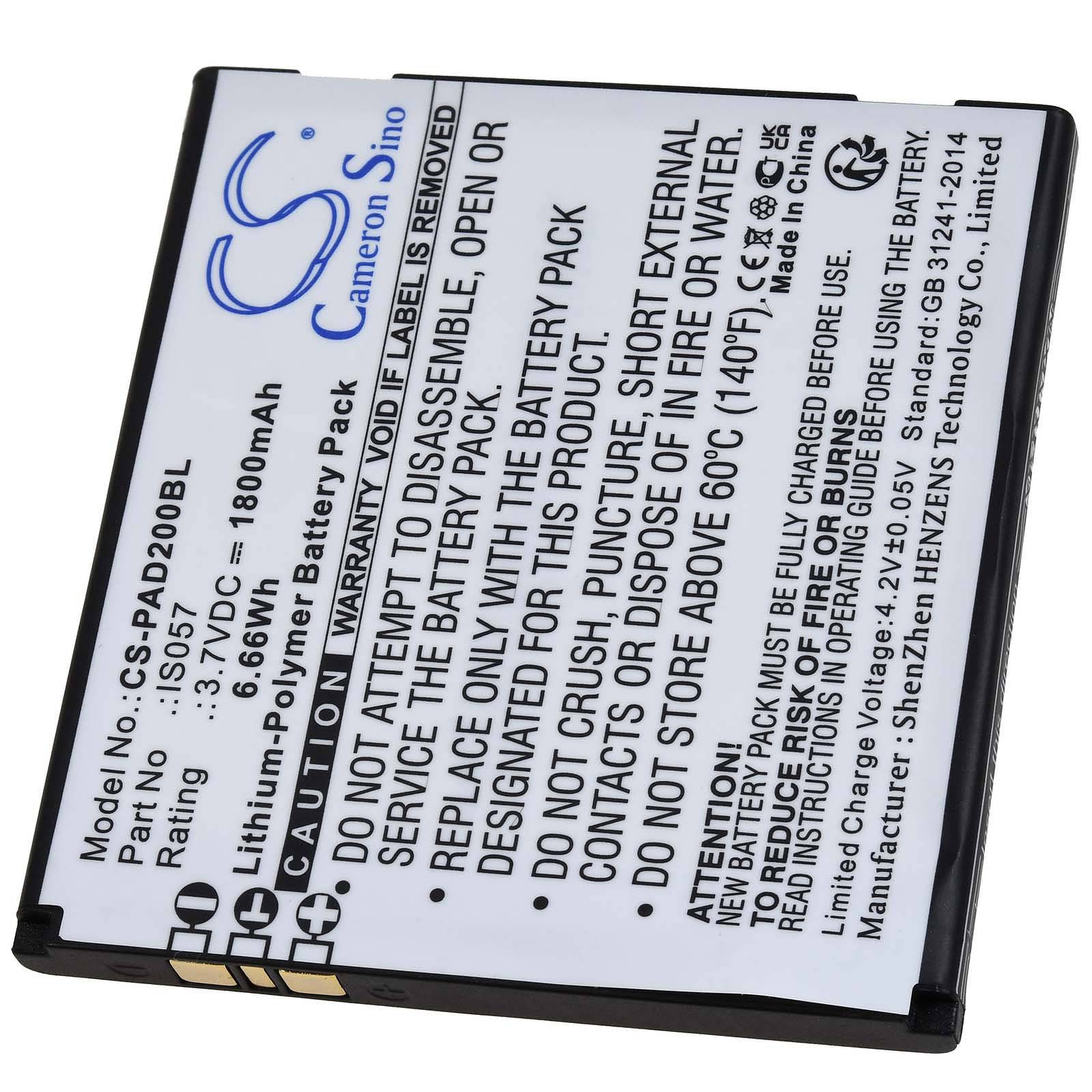 Powery Akku kompatibel mit Pax Typ IS057, 3,7V, Li-Polymer