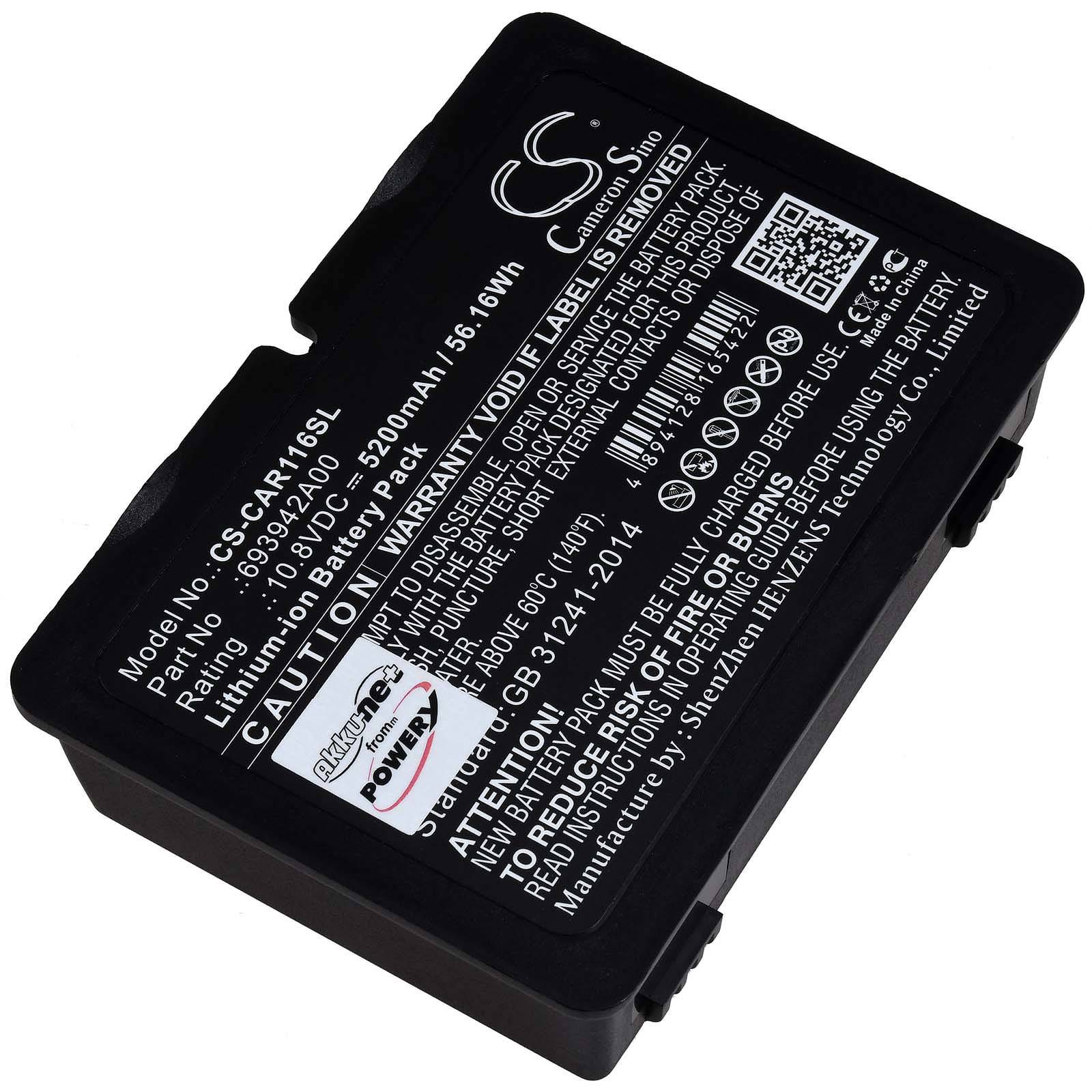 Powery Akku passend für Installationstester Chauvin Arnoux C.A 6117 C.A 6116N Typ 693942A00, 10,8V, Li-Ion