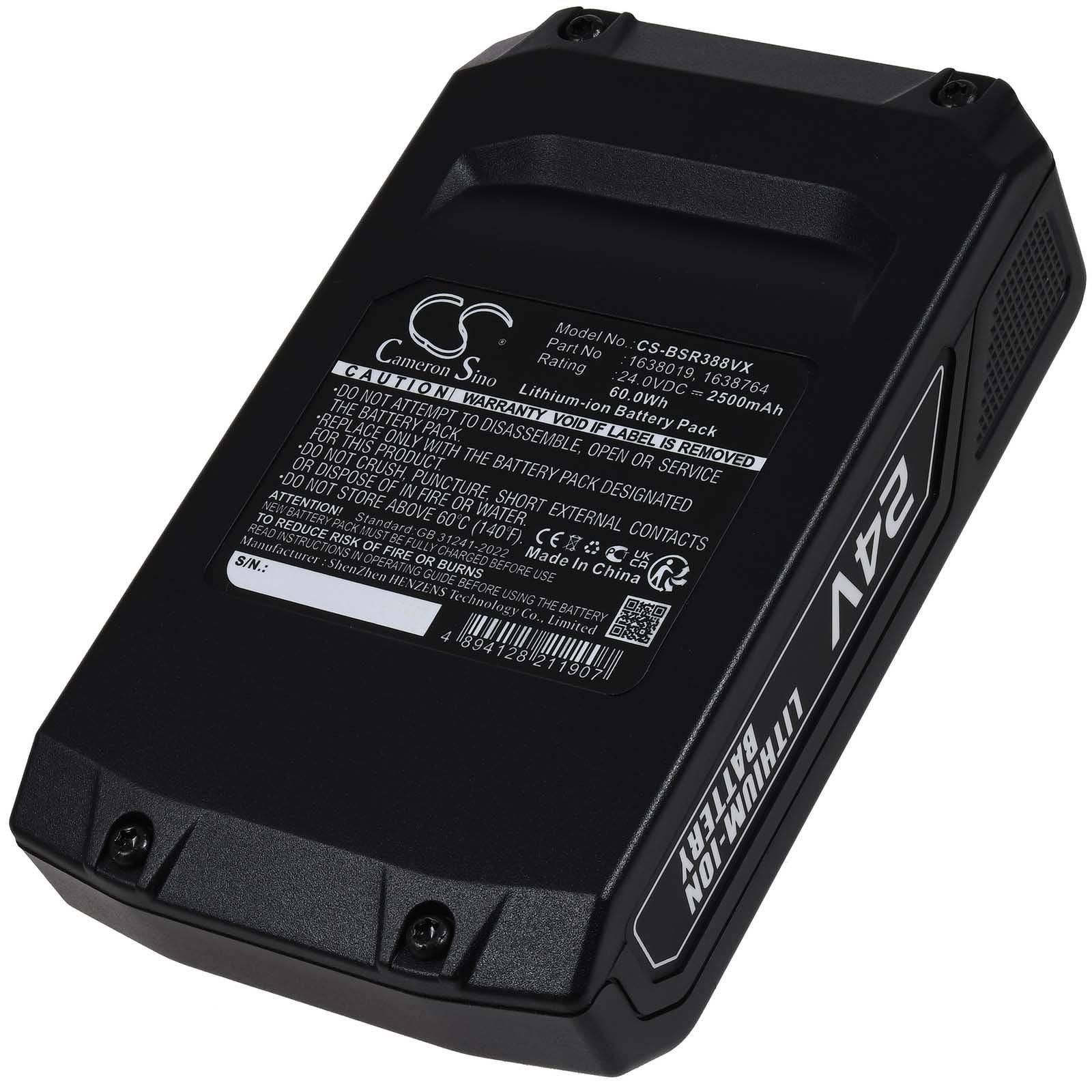 Powery Akku kompatibel mit Bissell Typ 1638019, 24V, Li-Ion