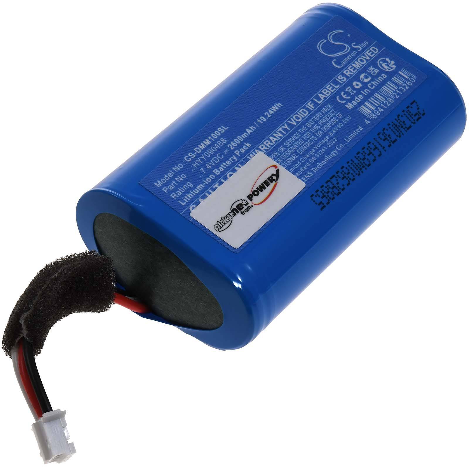 Powery Akku passend für Karaoke Lautsprecher Divoom Ditoo Mic Typ HYY090468, 7,4V, Li-Ion
