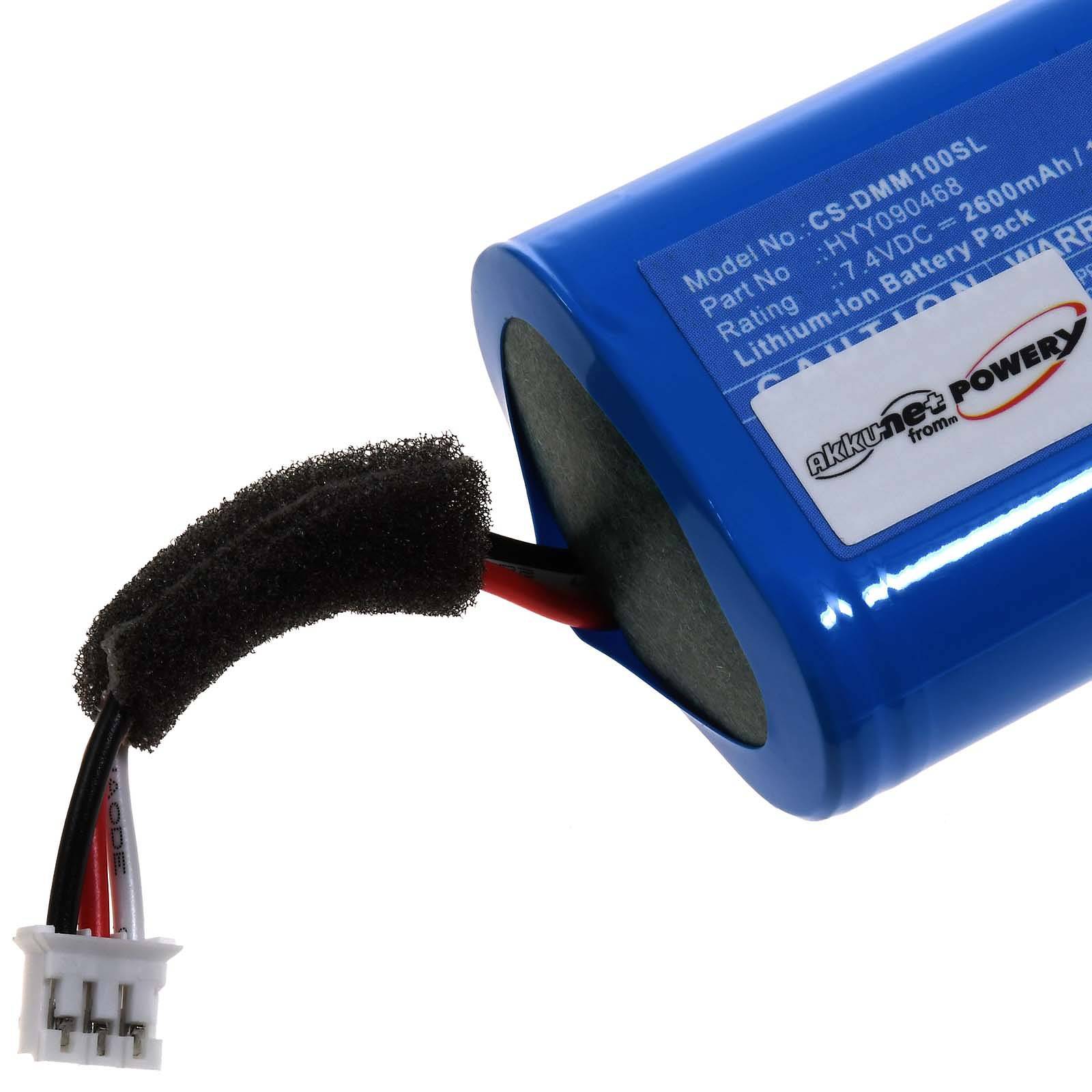 Powery Akku passend für Karaoke Lautsprecher Divoom Ditoo Mic Typ HYY090468, 7,4V, Li-Ion