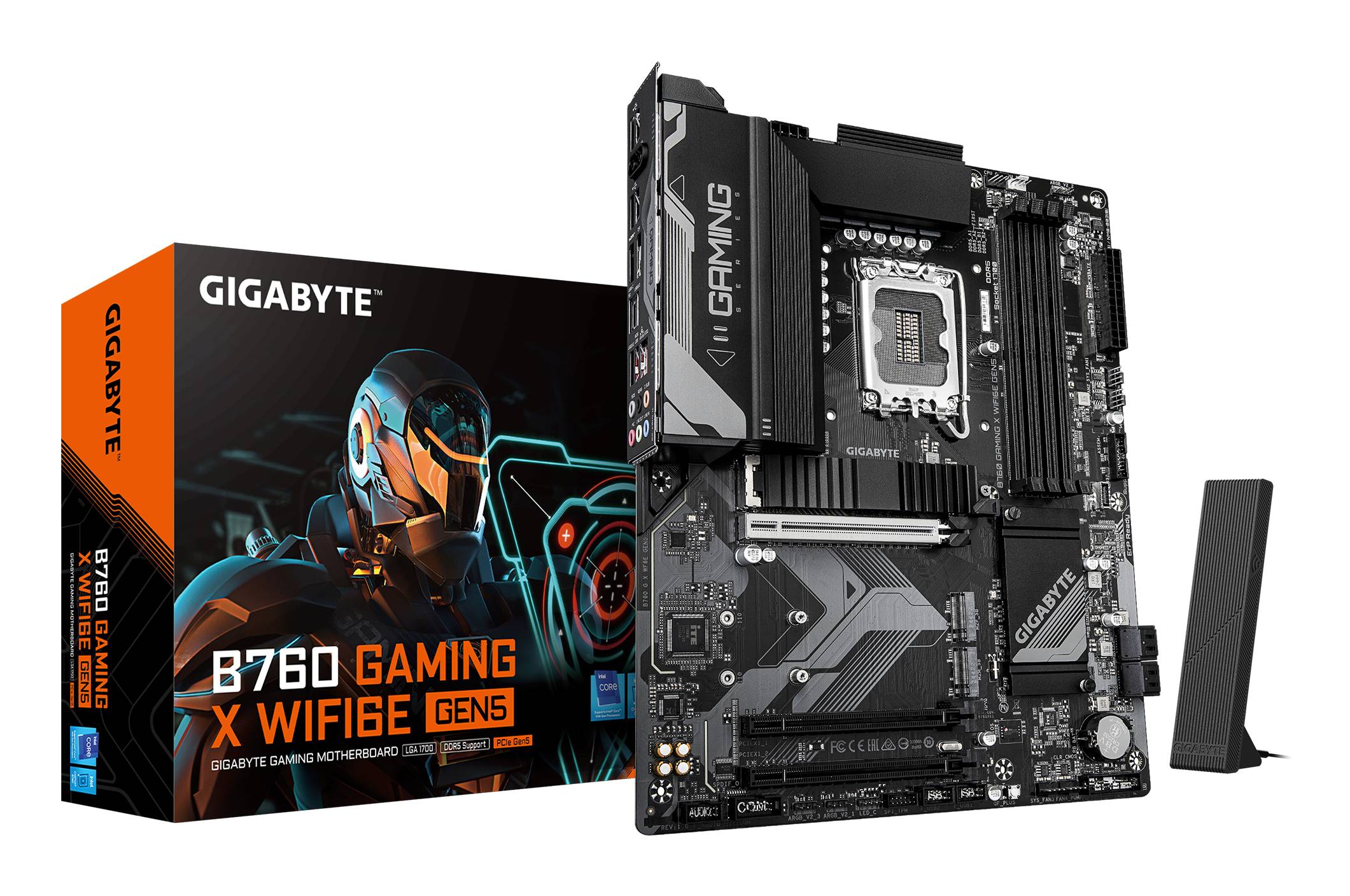 Gigabyte B760 GAMING X WIFI6E GEN5 - Motherboard - ATX - LGA1700-Sockel - B760 Chipsatz - USB-C 3.2 Gen2, USB-C 3.2 Gen 1, USB 3.2 Gen 1, USB 3.2