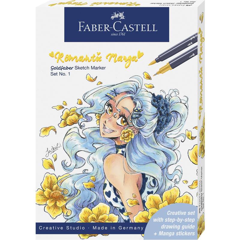 FABER-CASTELL Sketch Marker GOLDFABER, Set Romantic Manga 1