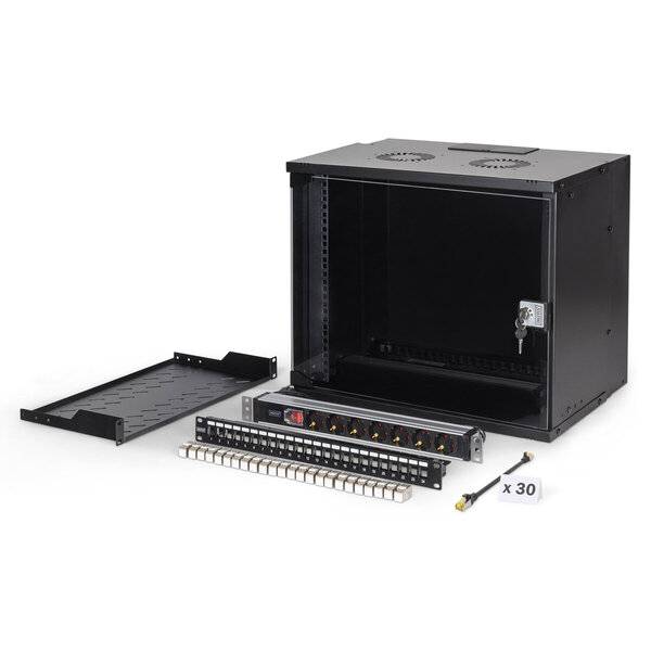 DIGITUS - Netzwerk-Set SOHO Pro, 483 mm (19"") - 9HE, 540 x 400 mm (B x T)