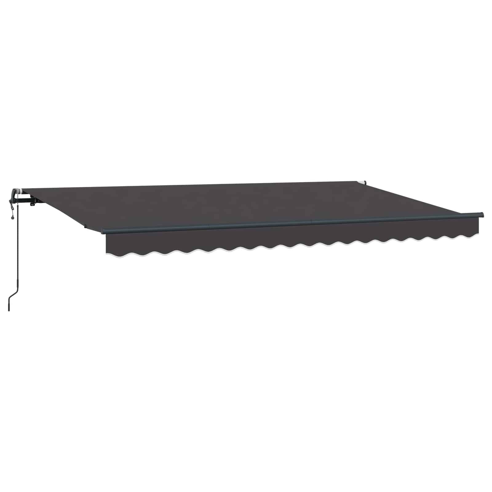 vidaXL Einziehbare Markise Anthrazit 350 x 200 cm Stoff