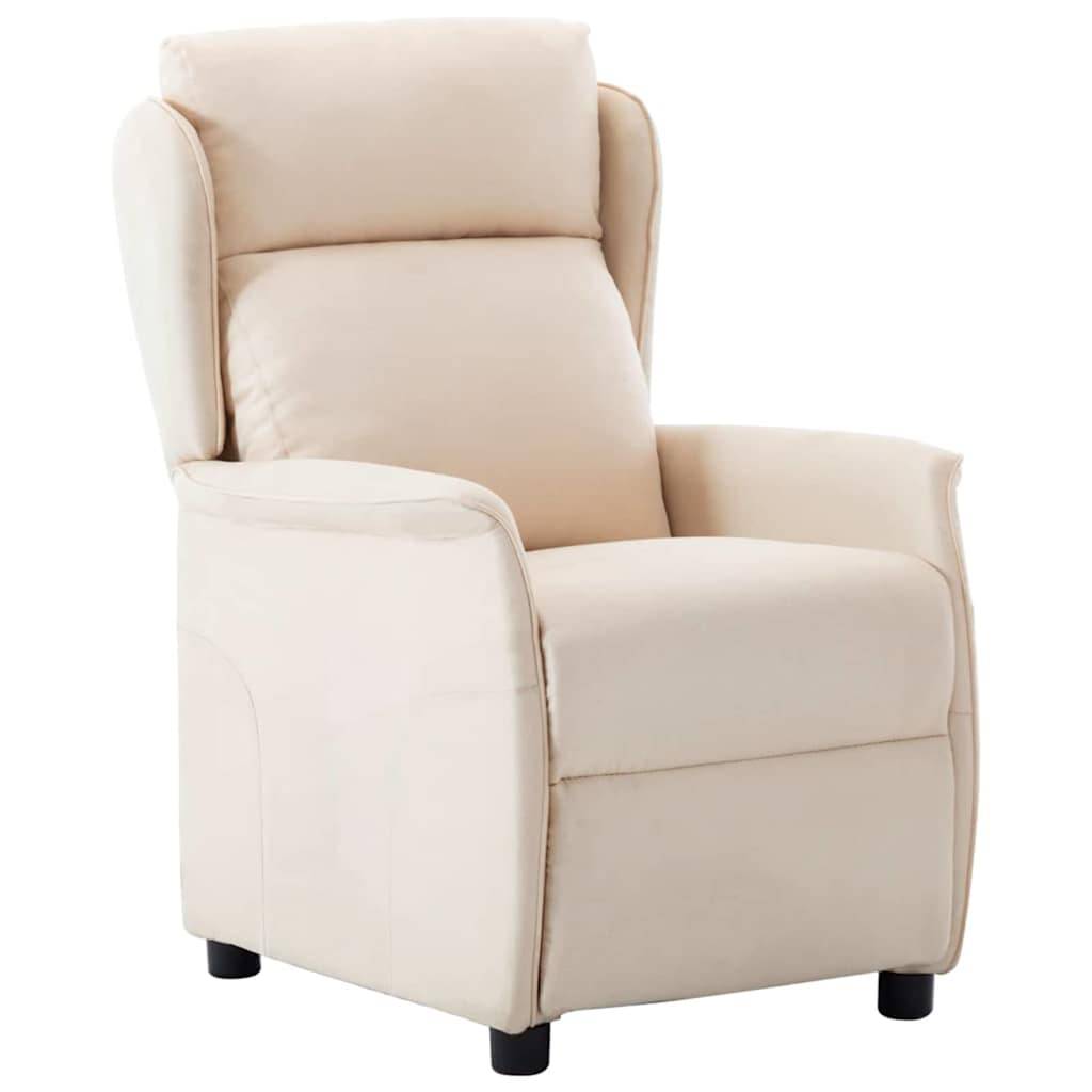 vidaXL Liegestuhl Creme 66,5 x 94 x 101,5 cm Polyester