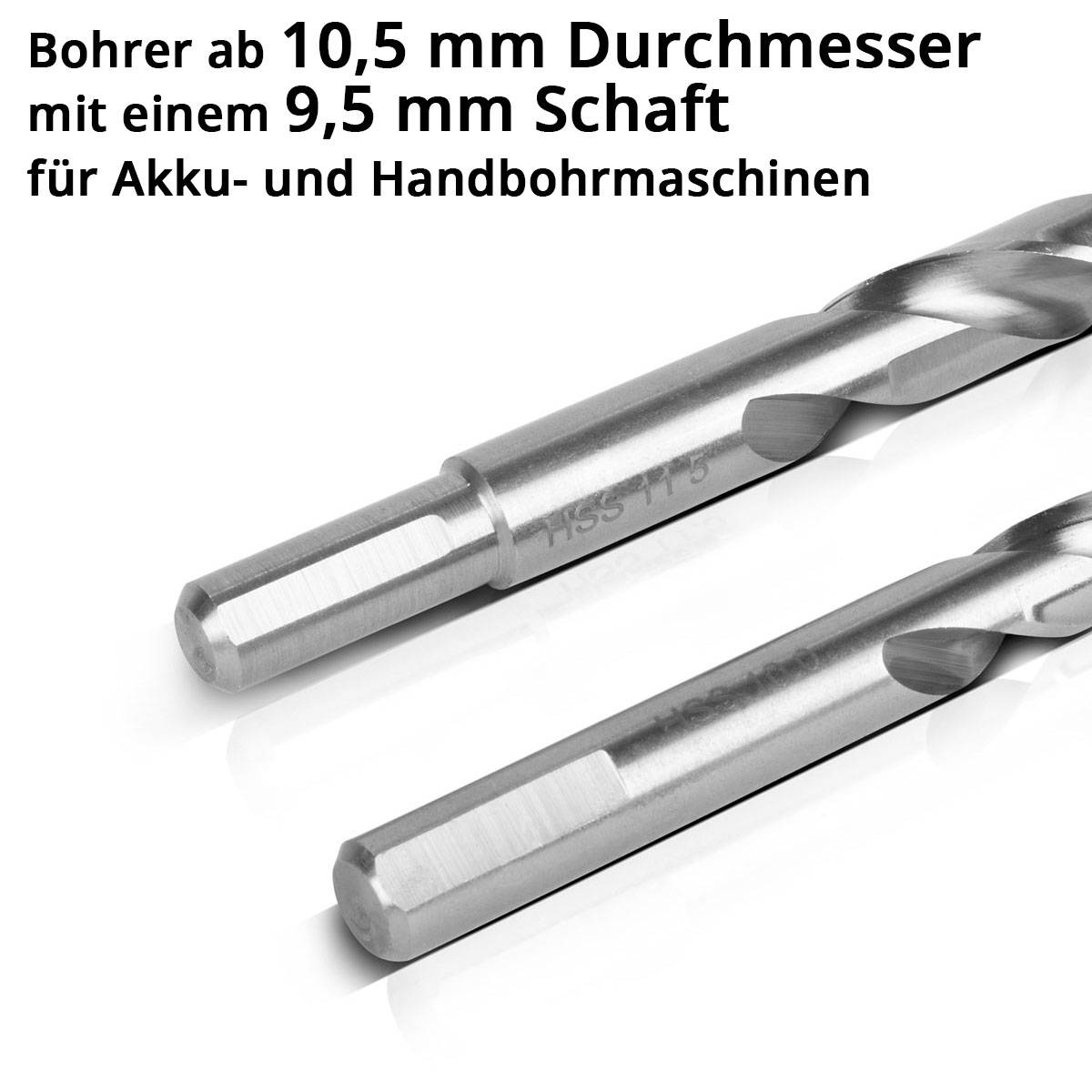 STAHLWERK HSS-Spiralbohrer 25er Set 1-13mm HSS Bohrer Satz für Stahl Acryl Holz