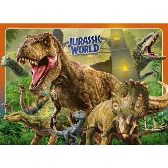 Jurassic World Puzzle 4x100Stück