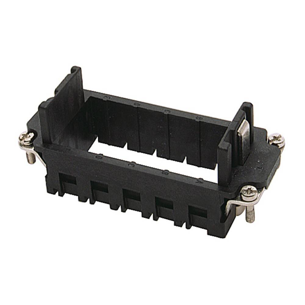 Eine schwarze IC-Fassung mit acht Pins, die entwickelt wurde, um integrierte Schaltkreise sicher zu halten und zu verbinden, aus einem seitlichen Winkel betrachtet.