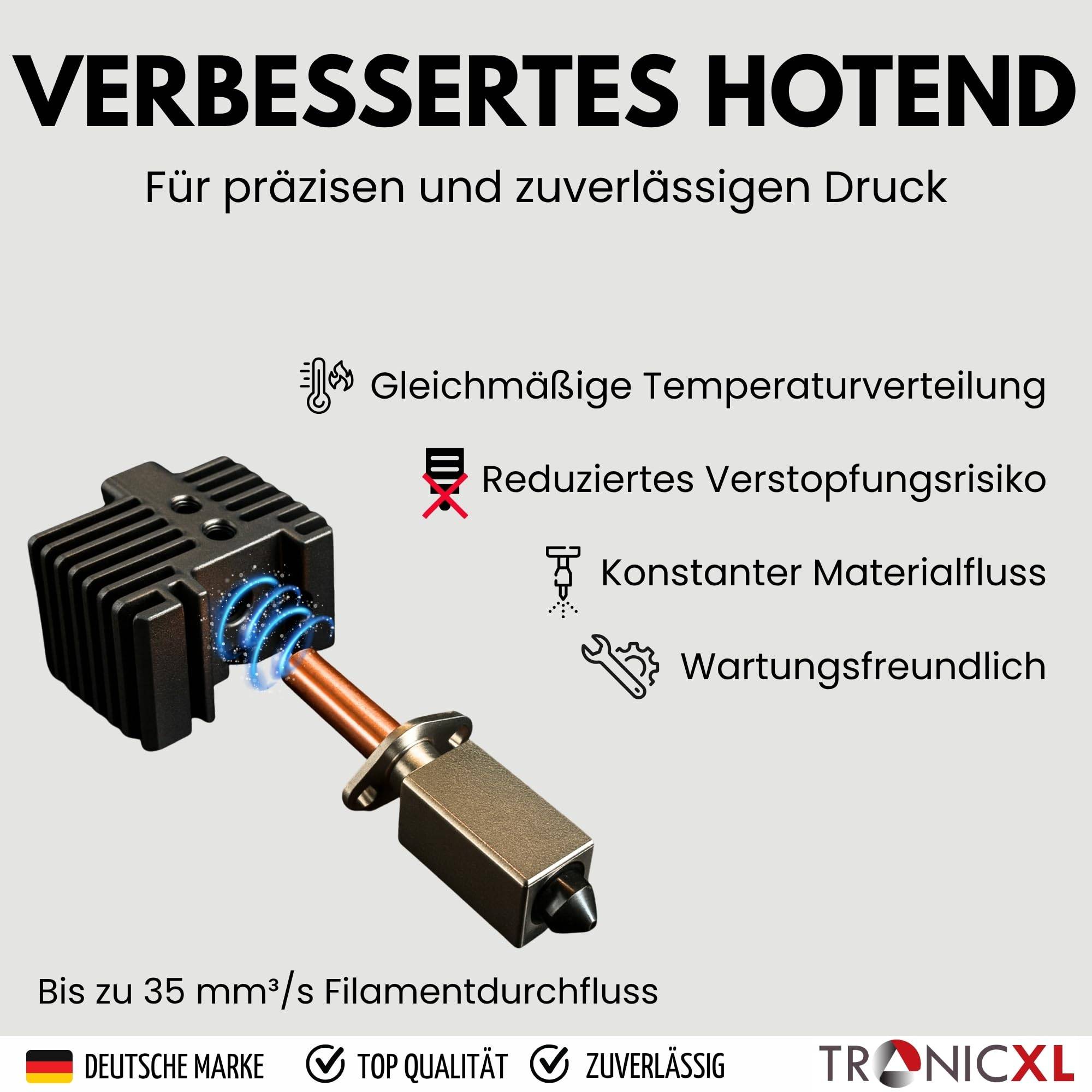 2 Hotend Kit 3.0 für Bambu Lab 3D-Drucker P1P P1S X1 X1C X1E Düse 0,4mm Heizblock Heating Block für Bambulab 3D-Druck Zubehör Ersatzteil Upgrade