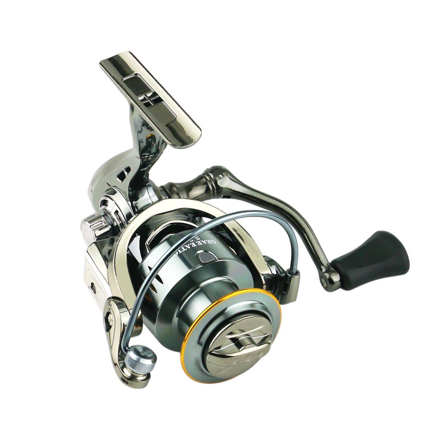 YUMOSHI SJ6000 Spinnrolle Angelspule Vollmetall Salzwasser Süßwasser 5,2:1