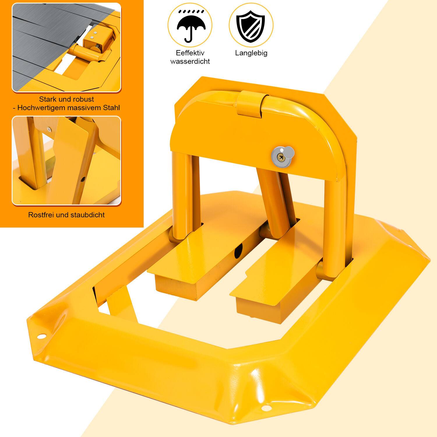 Absperrpfosten 1er Parkplatzsperre Klappbar universell Parkpfosten Absperrung