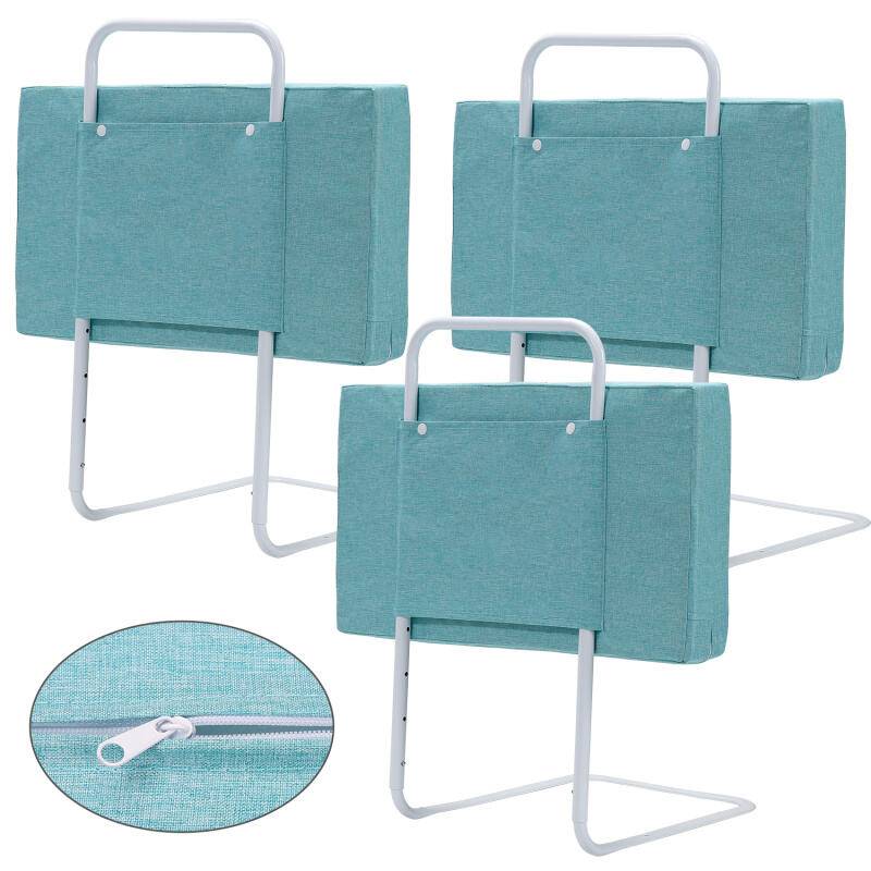 Kinderbettgitter Bettschutzgitter 50cm,Absturzsicherung Bettgitter für Kinder,Höhenverstellbar 40-60cm Bettgitter 3 Stück grün