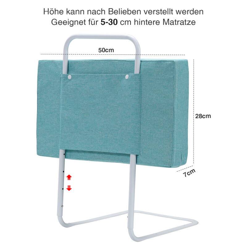 Kinderbettgitter Bettschutzgitter 50cm,Absturzsicherung Bettgitter für Kinder,Höhenverstellbar 40-60cm Bettgitter 4 Stück grün