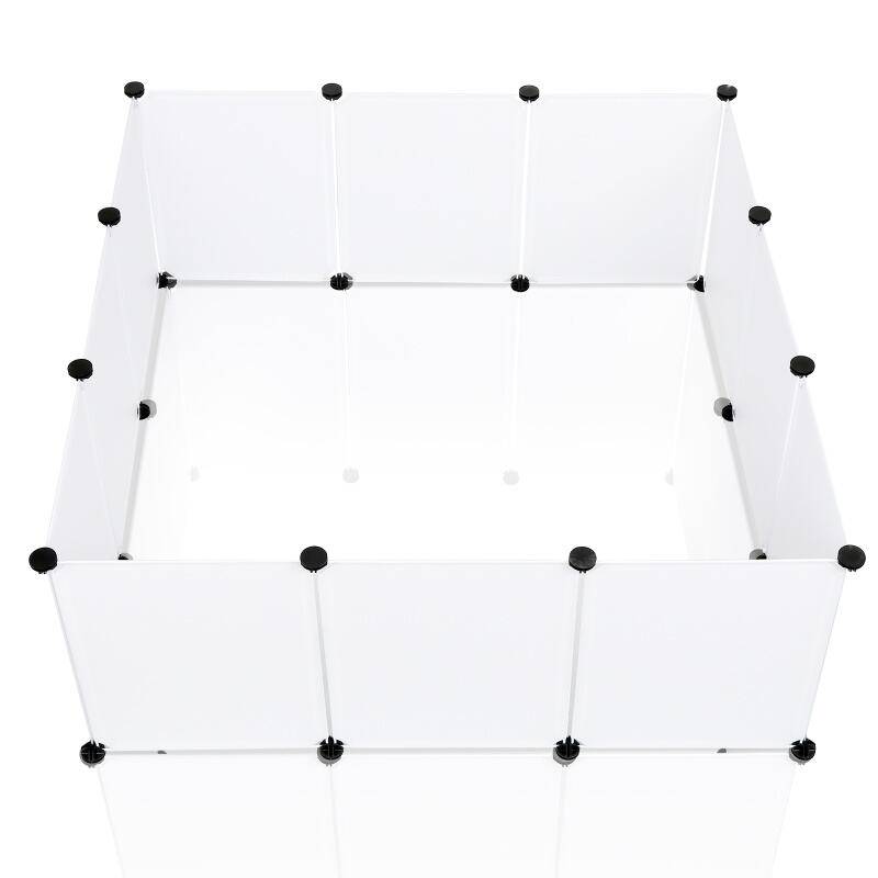 Freigehege Modularer Zaunbau Kleintierzaun DIY-Zaun Leicht zu montieren 12 Stück 35x45 cm
