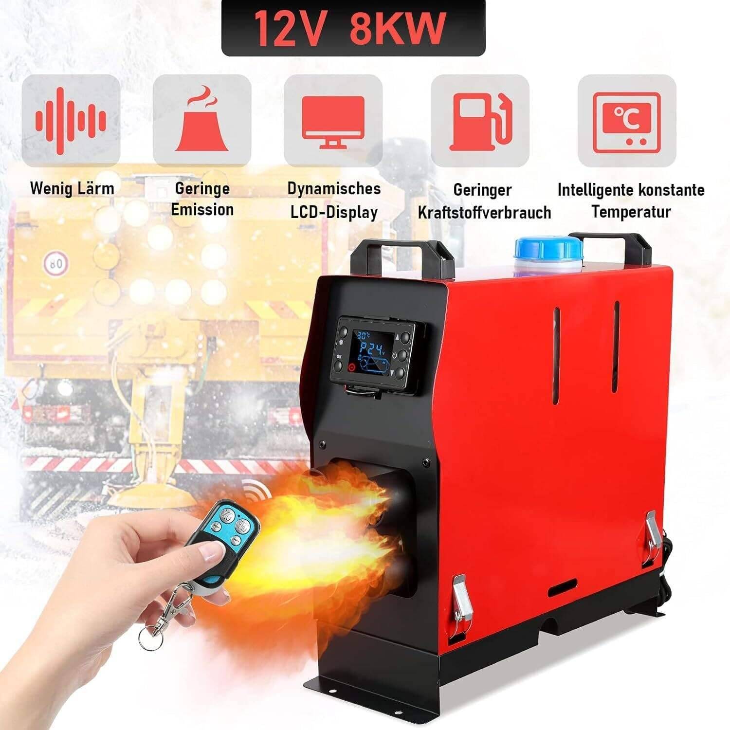 Diesel Standheizung 12V 8KW Verstellbar LCD Luftheizung Heizung Auto Heater Dieselheizung