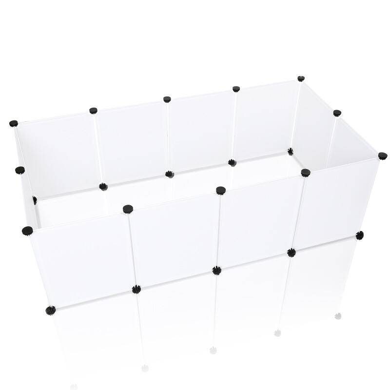 Freigehege DIY-Zaun Leicht zu montieren Modularer Zaunbau Geeignet für drinnen und draußen 12 Stück 35x45 cm