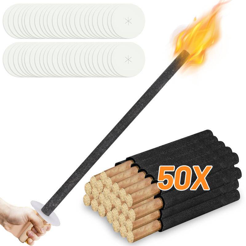 Fackeln Gartenfackeln Brennzeit Wachsfackeln Party für Verliebte Wachsfackeln für Verliebte - Partyzauber garantiert 90Min 72cm 50x