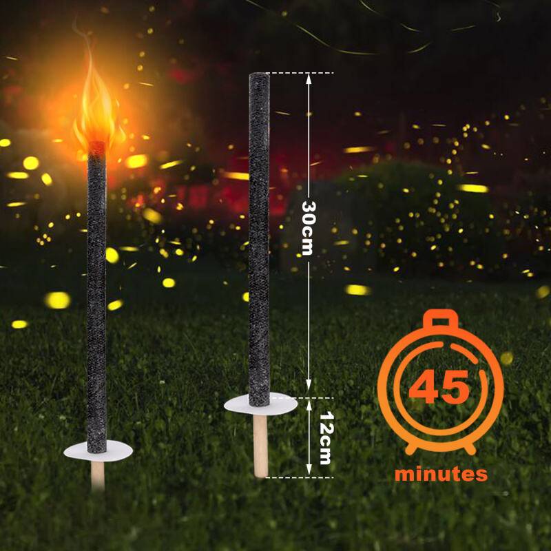 Fackeln Gartenfackeln Hochwertige mit Tropfschutz Brennzeit Wachsfackeln Hochwertige Fackeln mit Tropfschutz - Lange Brenndauer 45Min 42cm 10x