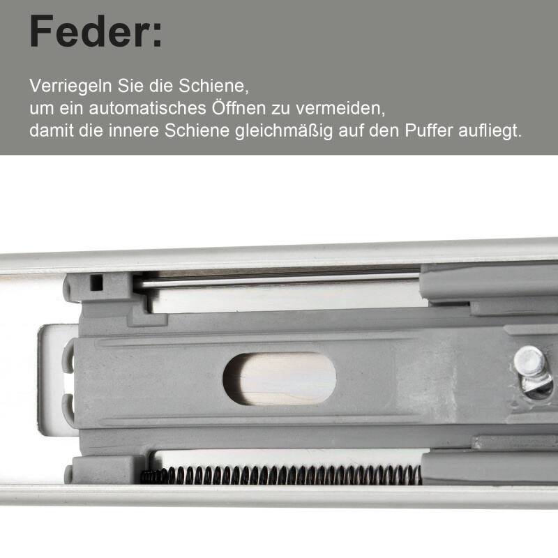 Schubladenschienen Schubladenauszug Soft Close Vollauszug Vollauszug Schubladenauszüge für Schubladen Schienensystem Auszugsschienen Gleitschiene Sc