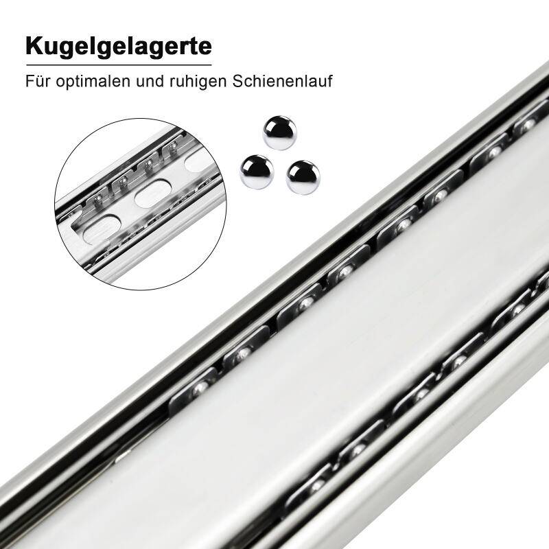 Schubladenschienen Schubladenauszug Soft Close Vollauszug Teleskopschiene Schubladenauszüge für Schubladen Schienensystem Auszugsschienen Gleitschie