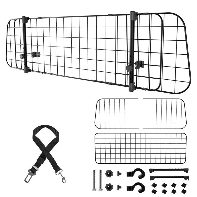 hundegitter auto verstellbare Breite verstellbar von 90-145 cm Nimm 3 stacheldraht schwarz